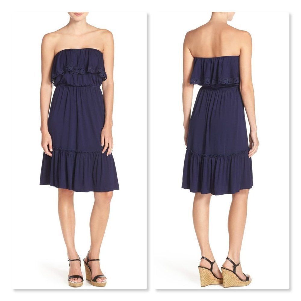 Felicity & Coco Strapless Ruffle Blouson Dress